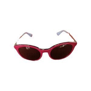 Prada "Cinema" PR 17S VH4 3C2 Burgundy Teal & SILVER Sunglasses/Case Gray Len